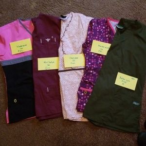 Scrub Tops Various ALL EUC